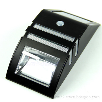 Solar Power Motion Sensor Super Bright 2 LED PIR Light Garden Wall Lamp